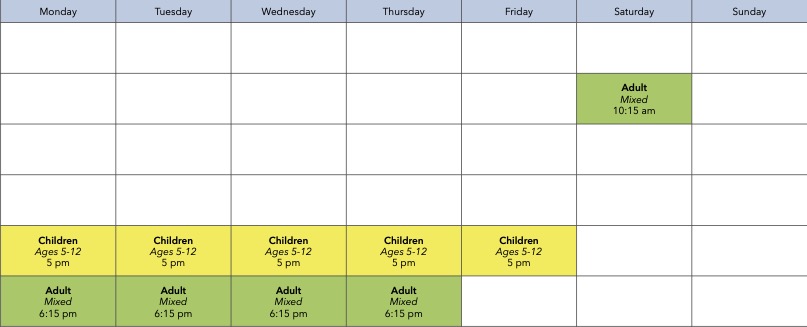 class schedule